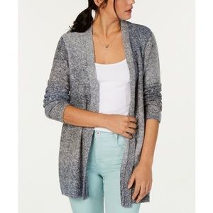 NWT Style & Co Women's Gray Ombre Open-Front Cardigan